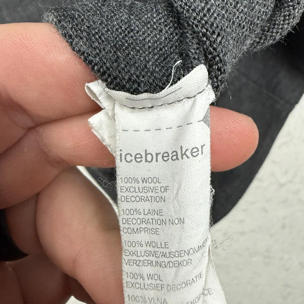 Icebreaker‎ Sweatshirt Womens Medium Gray Merino Wool Cowl Neck Pullover